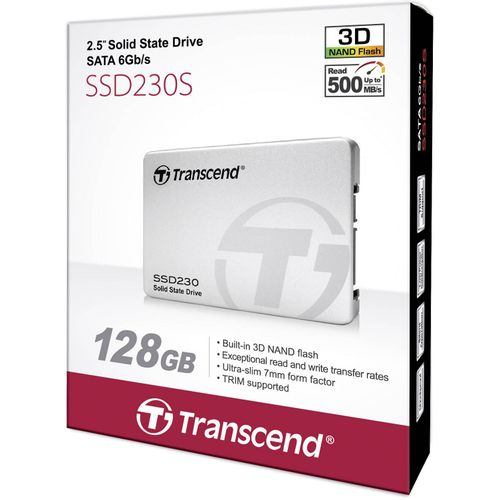 Transcend TS128GSSD230S 2.5" 128GB SSD, SATA III, 3D NAND TLC, 230S Series, Read 560MB/s, Write 500MB/s, 6.8mm slika 5