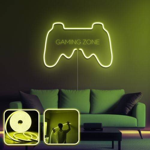 Opviq dekorativna zidna led svjetiljka, Gamer Room - Large - Yellow slika 2