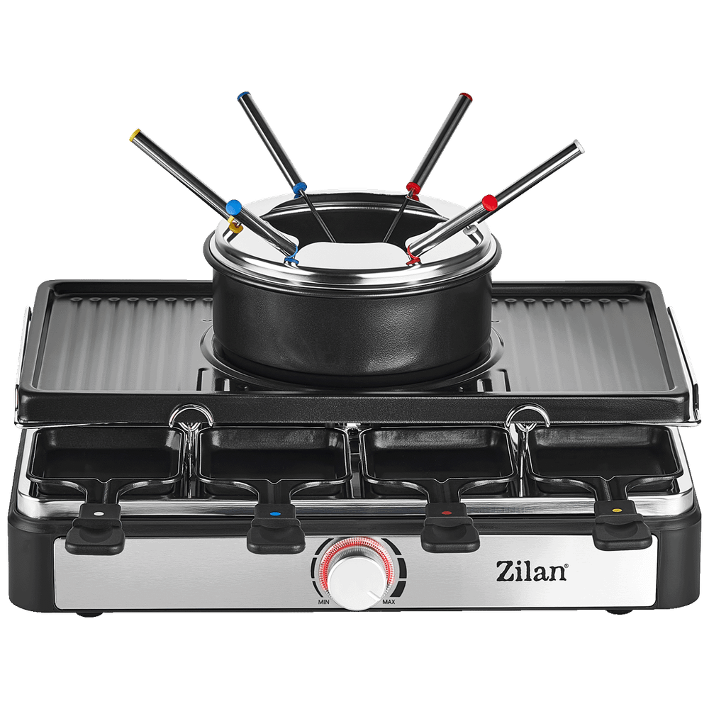 Zilan Električni Roštilj / Raclette / Fondue od sira, 3u1, 1400W - ZLN8856 slika 2