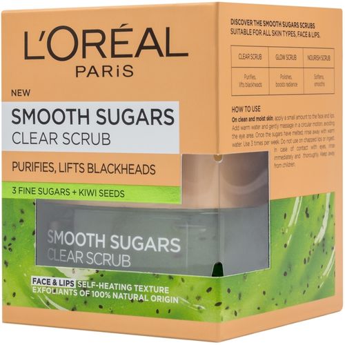 L'Oreal Paris Smooth Sugars Šećerni piling za lice sa semenkama kivija 50ml slika 2