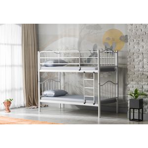 R25 - White (90 x 190) White Bunk Bed