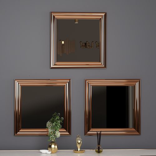 Woody Fashion Set ogledala (3 komada), bronca, Otto - Bronze slika 3