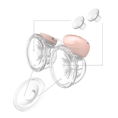 BabyOno set rezervnih dijelova za izdajalicu Twinny KIT II - silikonski nastavak 28 mm i lijevci 24 mm i 21 mm slika 1