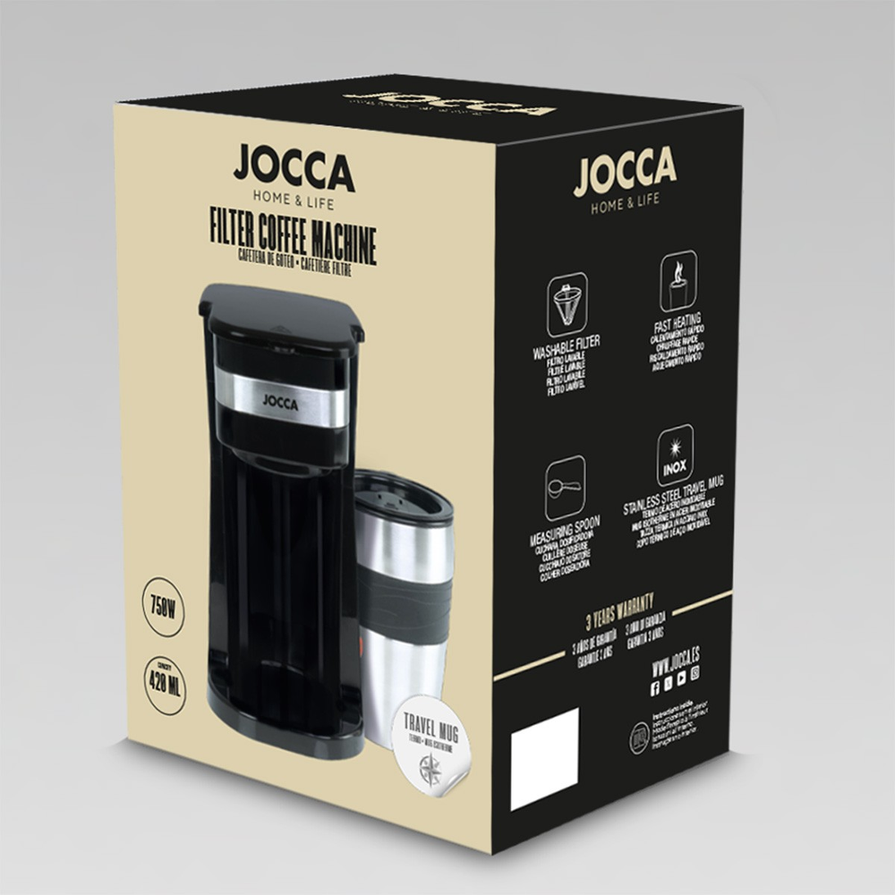 JOCCA Aparat za filter kafu sa termo putnom šoljom slika 8