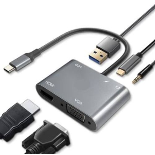 Linkom Adapter-konvertor TIP-C na HDMI+ VGA +USB+TIP C+ AUDIO slika 2