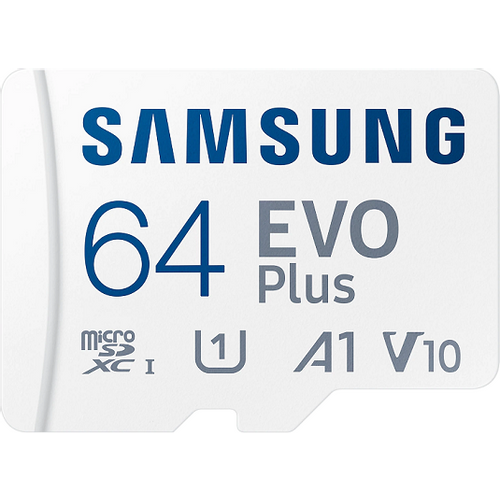 Samsung MB-MC64SA/EU MicroSD 64GB, EVO Plus, SDXC, UHS-I U3 V10 A1, Read 160MB/s, for 4K and FullHD video recording, w/SD adapter slika 1