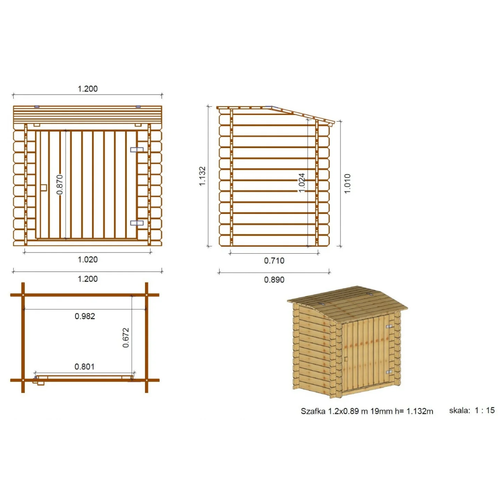 Drveni bazen 5,60*3,70 - V.1,25 m slika 4