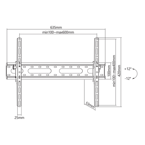 Sbox zidni stalak PLB-2546T-2 slika 6