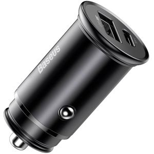 Baseus PPC USB A/C auto punjač, ​​QC4, VOOC (crni)