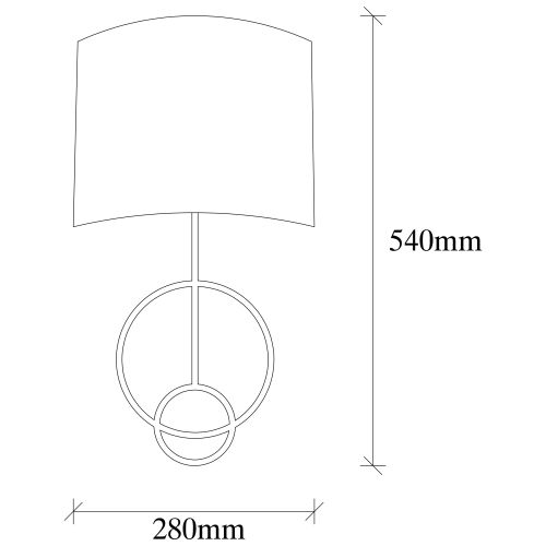 Asaf - 6981 Crna Zidna Lampa slika 3