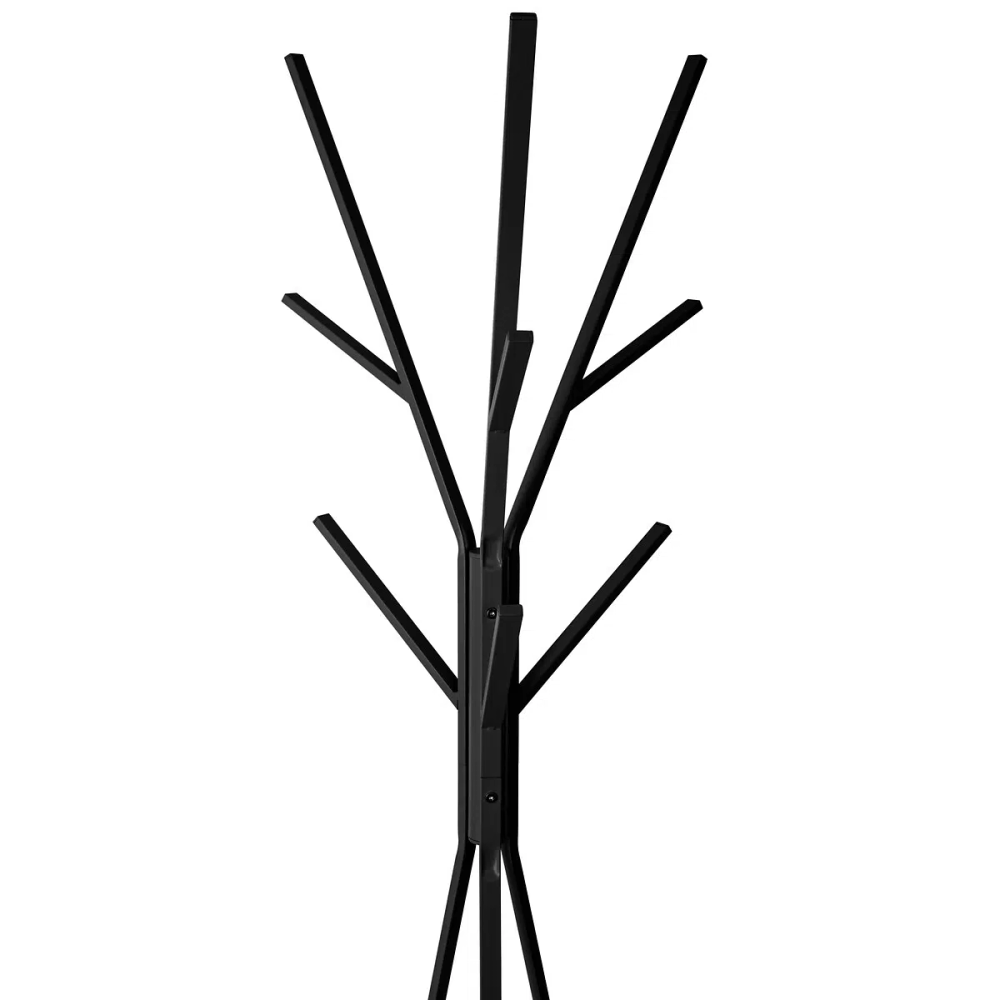 Five vješalica za odjeću s 9 kukica 44,8x40x180cm mdf/metal crna slika 2