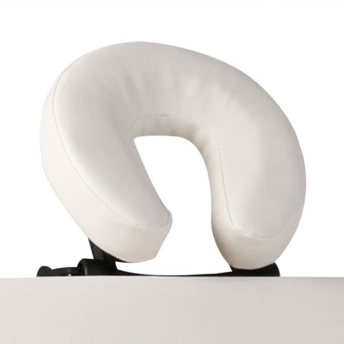 Krem bijeli sklopivi masažni dvodijelni stol s aluminijskim okvirom slika 9