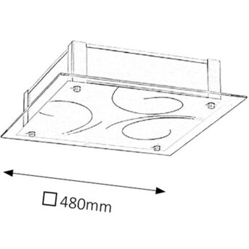 Rabalux Dena plafonska lampa,LED36W,48x48cm,w/c.2 slika 4