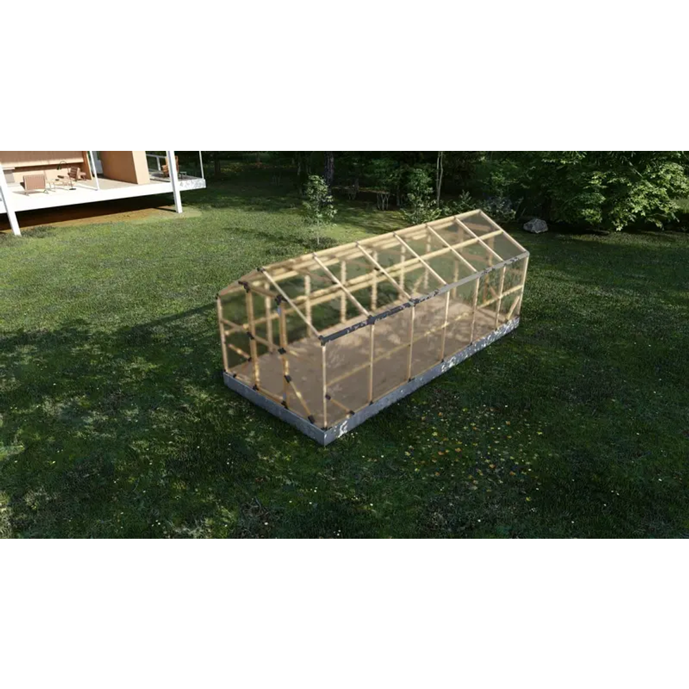 Drveni plastenik CASA XXL 2.6m x 6m, polykarbonat 4mm slika 1