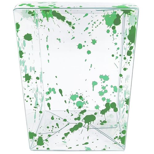 Clear Green Splatter 4'' Pop Protector With Film On It With Soft Crease Line And Automatic Bot Lock slika 1