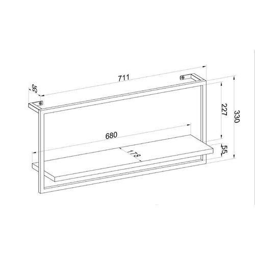 Yatay - Pine Pine
Black Wall Shelf slika 8