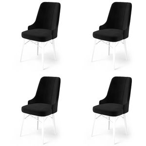 Pare - Crno-bijeli set stolica (4 komada)