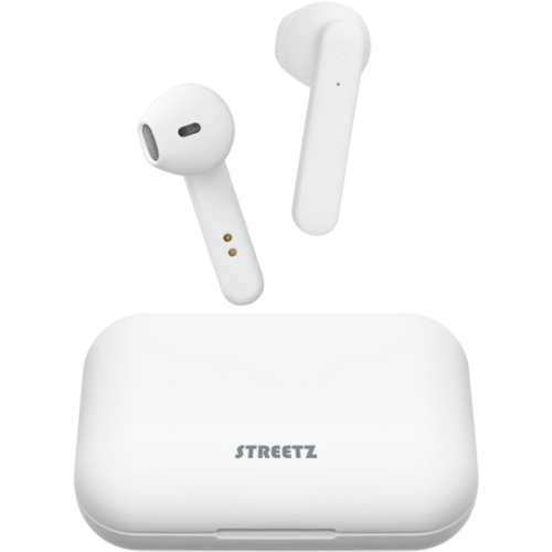 STREETZ True Wireless Stereo slušalice s kućištem za punjenje, polu-in-ear, BT 5, mat bijele slika 1