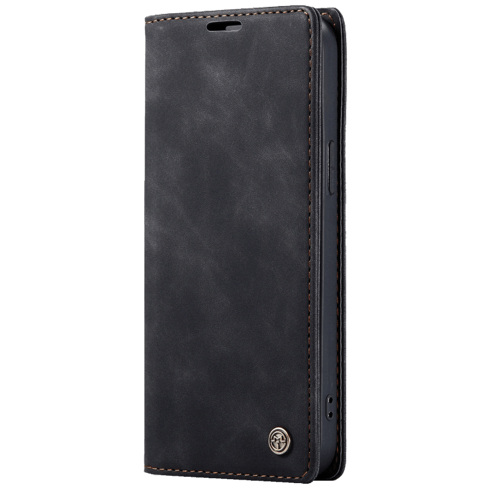 CaseMe Futrola preklopna za iPhone 14 Pro, koža, crna - Flip Leat. Phone Case iPhone 14 Pro slika 2