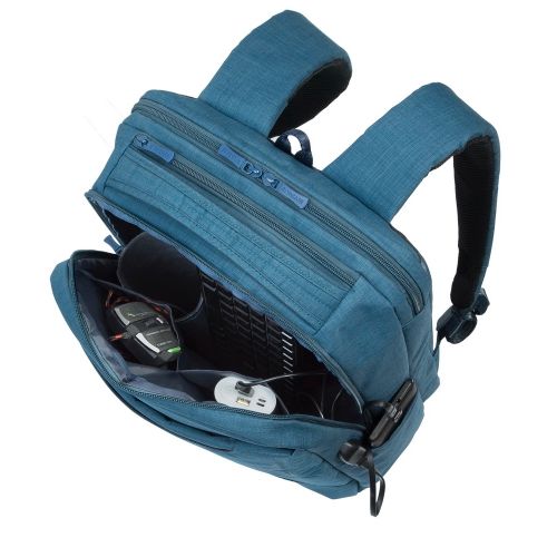 Ruksak RivaCase 17.3" Biscayne 8365 Blue carry-on laptop backpack slika 9