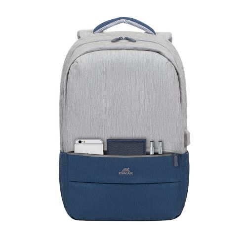 Ruksak RivaCase 17.3" Prater 7567 Grey/Dark Blue anti-theft laptop backpack slika 4