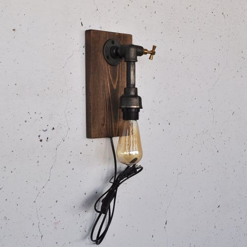 Pp173 Wooden
Black Wall Lamp slika 6