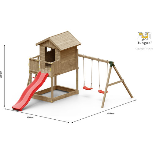 Fungoo Set Galaxy S sa 2 ljuljaške - drveno dečije igralište slika 4