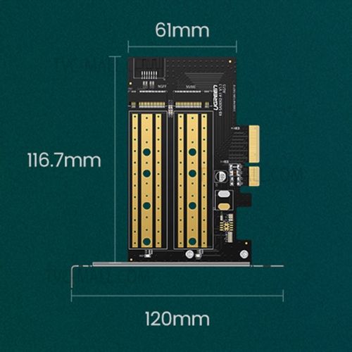 Ugreen 70504 M2 / M.2 NVME na PCI-E 3.0 ekspanzijska kartica s podrškom za M.2 SATA slika 5