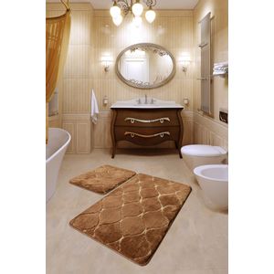 Infinity - Caramel Caramel Acrylic Bathmat Set (2 Pieces)