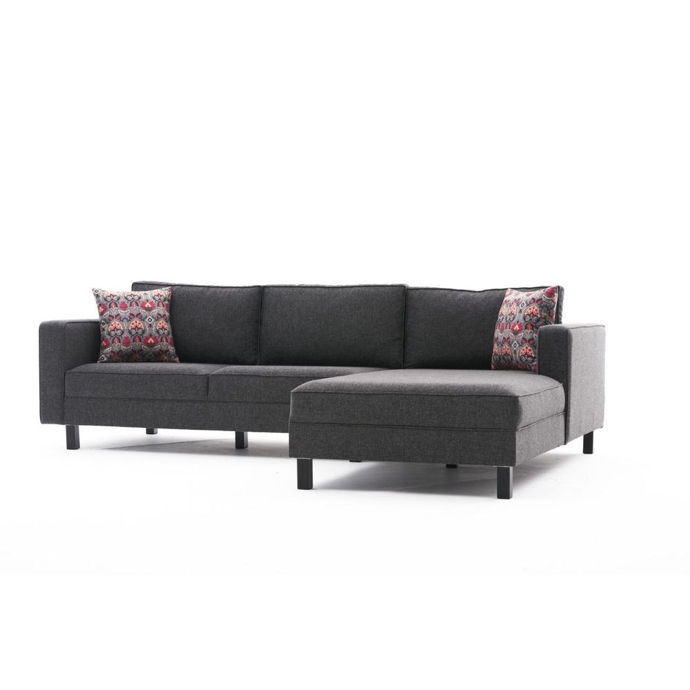 Kale Linen Desni Kutni Sofa - Antracit slika 5
