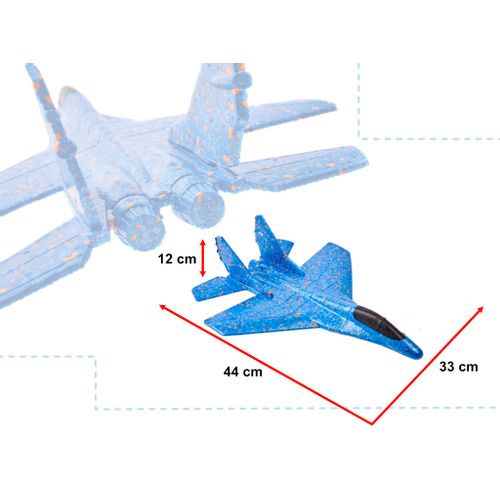 Vojni avion od stiropora 44cm plavi slika 9