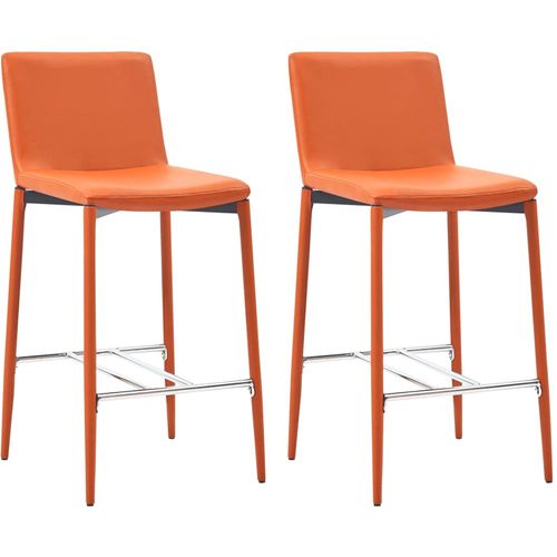 Barski stolci od umjetne kože 2 kom narančasti slika 33