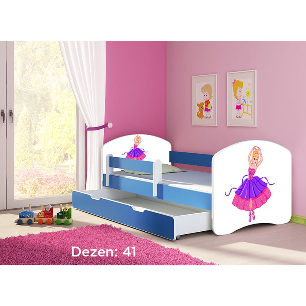 ACMA Dječiji krevet Acma II sa ladicom Blue - 140x70cm - Dezen 41 slika 2