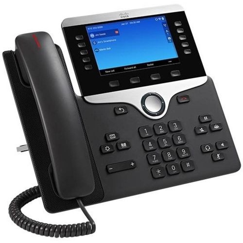 Cisco CP-8841-3PCC-K9= telefonski sustav, VoIP  zaslon u boji crna, srebrna slika 1