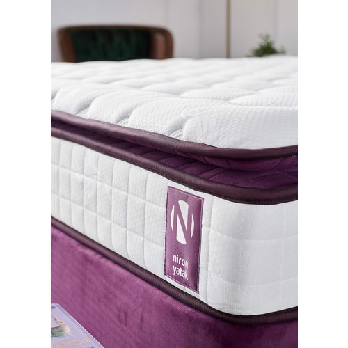 Woody Fashion Madrac, Bijela boja Ljubičasta, Purple 90x190 cm Single Size Padded Soft Mattress slika 3