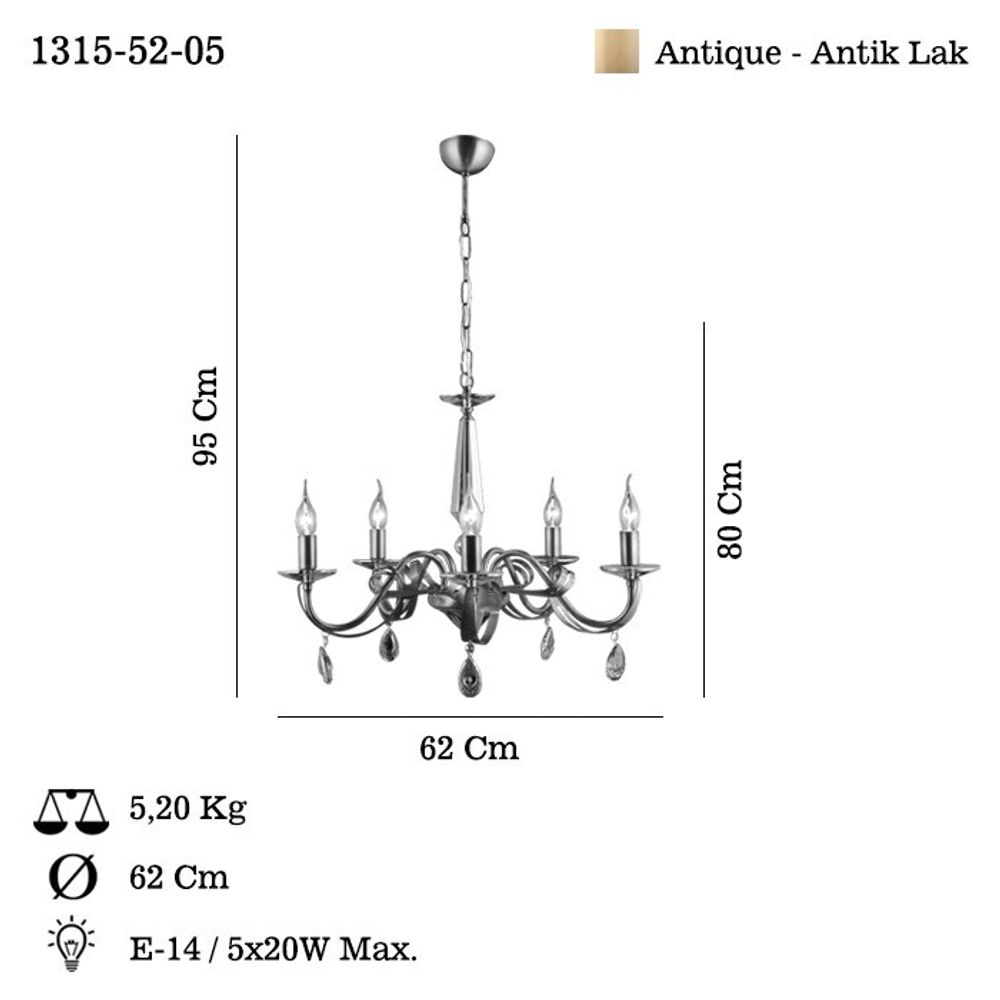 Luster Castro – 52-05 – boje: antikna slika 3