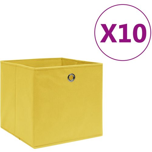 Kutije za pohranu od netkane tkanine 10 kom 28x28x28 cm žute slika 24