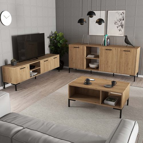 SET 1596-2086-1636 Oak Living Room Furniture Set slika 3