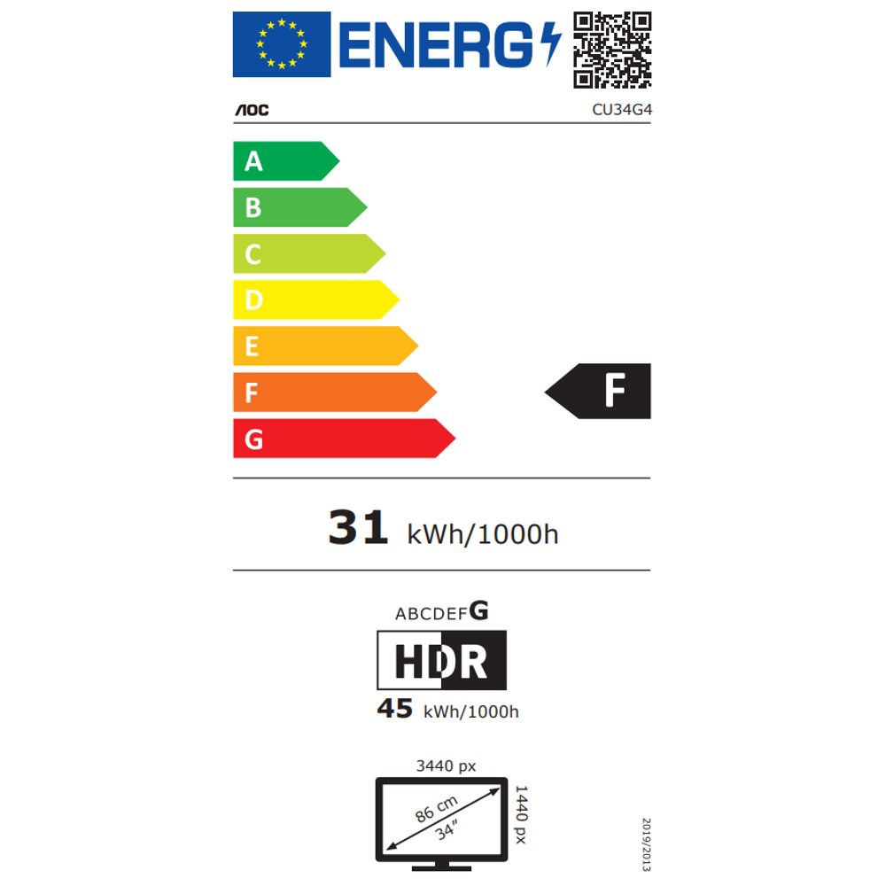 AOC LED 34", CU34G4 CU34G4 slika 2