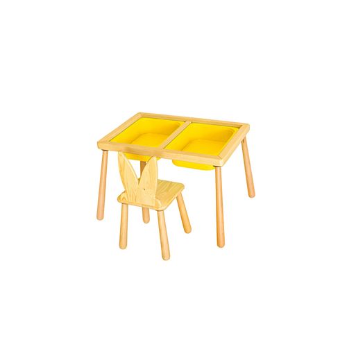 Woody Fashion Dječji stol set Table and Chair - Yellow slika 1