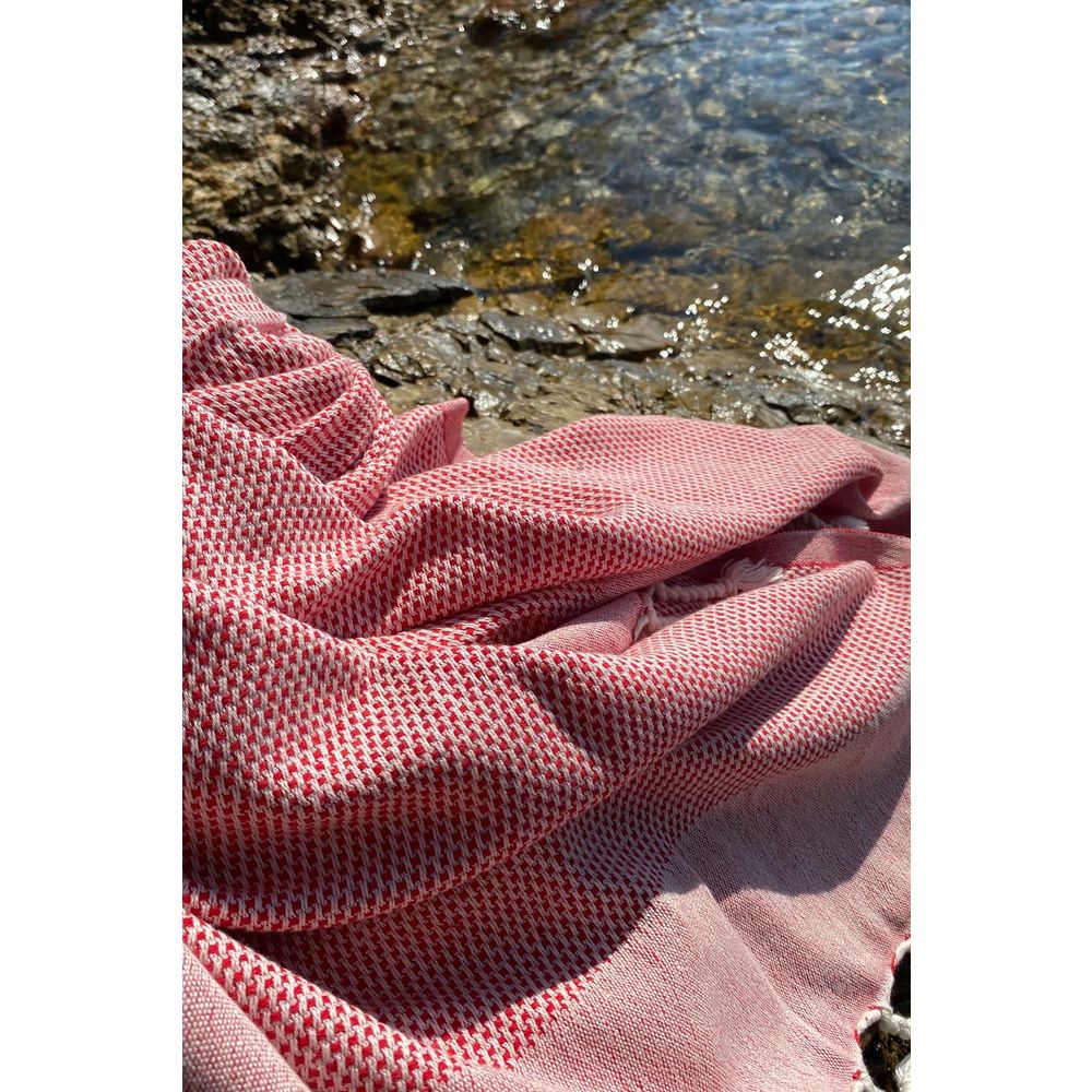 Retro - Crvena Fouta (Plažna Peškir) 90 x 175 cm slika 4