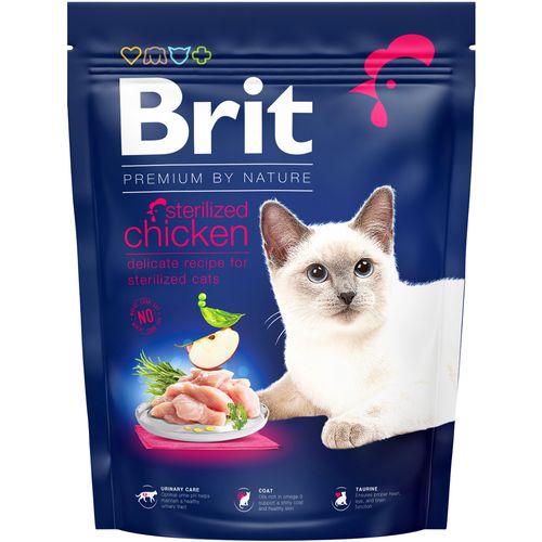 Brit Premium by Nature Cat Sterilized, piletina, 300 g slika 1