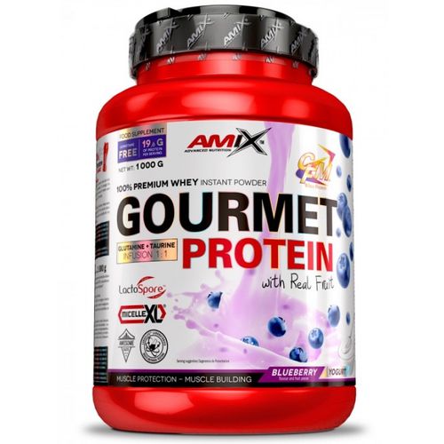 AMIX Gourmet Protein 1 kg Borovnica slika 1