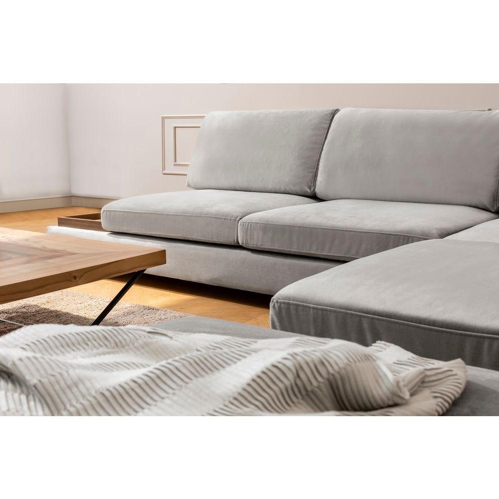 Tulip Ugao Desni Bez Poufa - Svijetlo Siva Ugaona Sofa slika 6