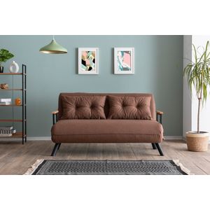 Sando 2-Seater - Svijetlo smeđi dvosjed koji se pretvara u krevet