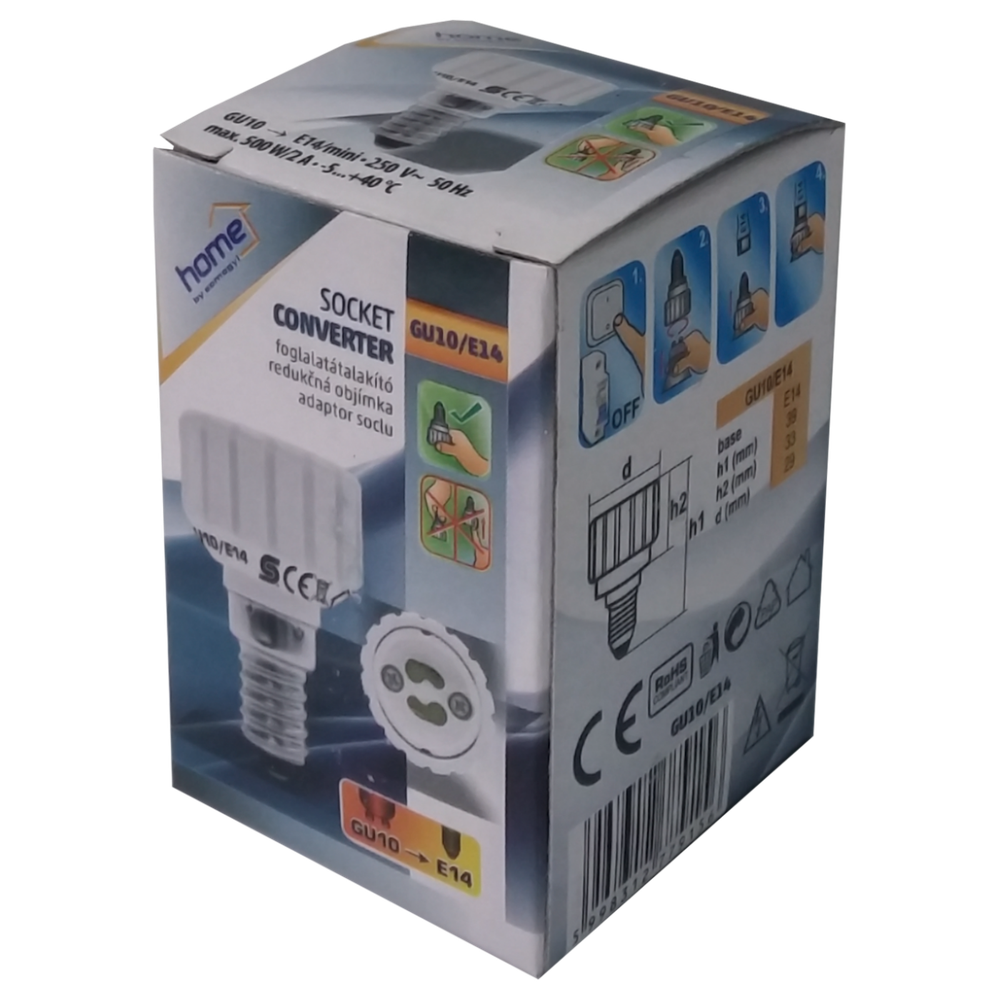home Adapter za sijalično grlo E14 na GU10 - GU10/E14 slika 2