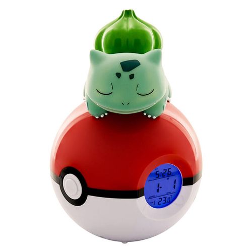 Pokemon Bullbasaur Pokeball lamp alarm clock slika 3