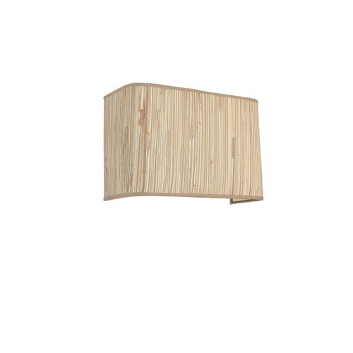 Bambu 09 Abajurlu Dikdörtgen Aplik Oak Wall Lamp slika 2