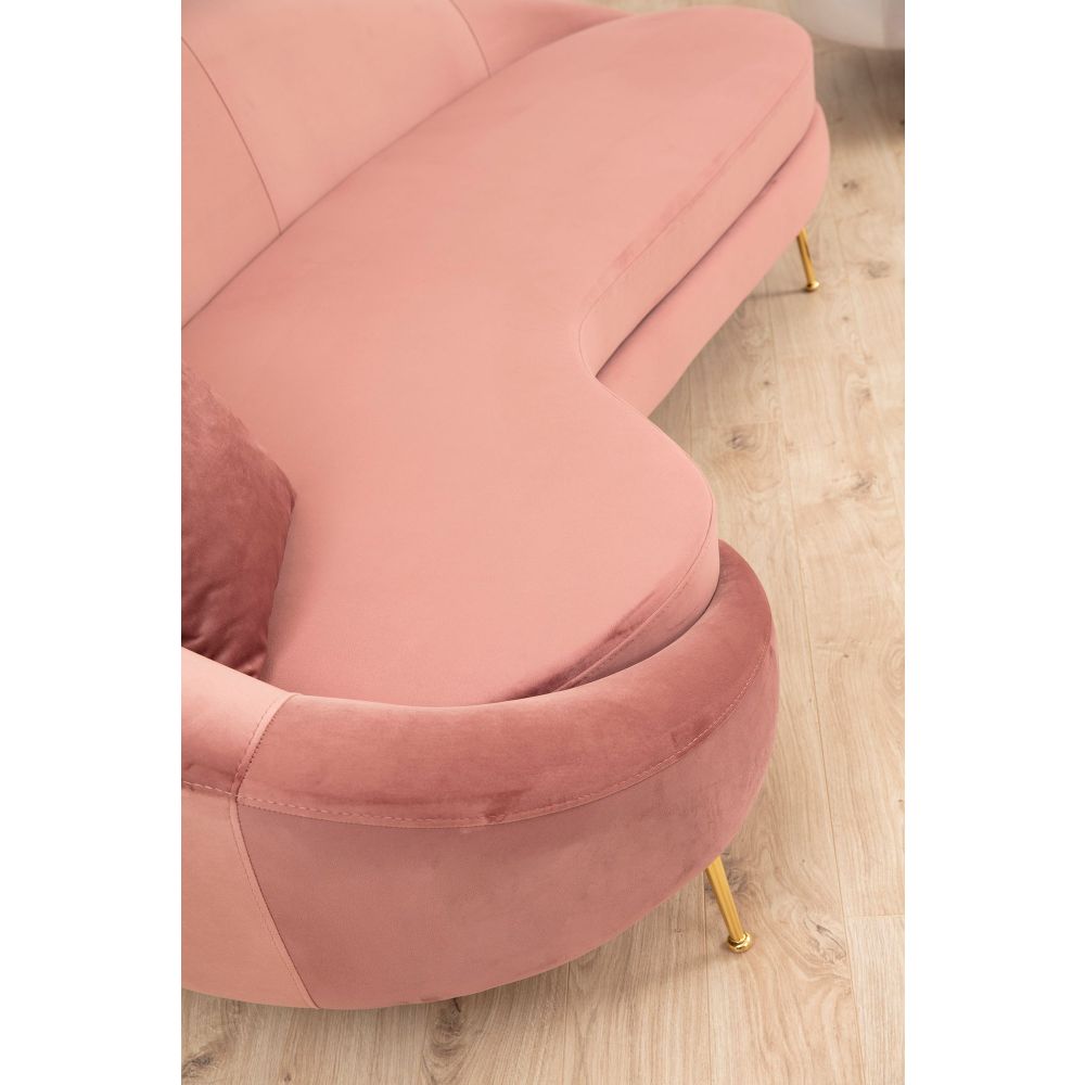 Eses Left - Pink Pink Sofa sa 3 Sjedala slika 4