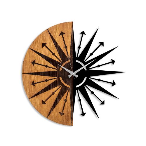 Wallity Ukrasni drveni zidni sat, Wooden Clock - 75 slika 5